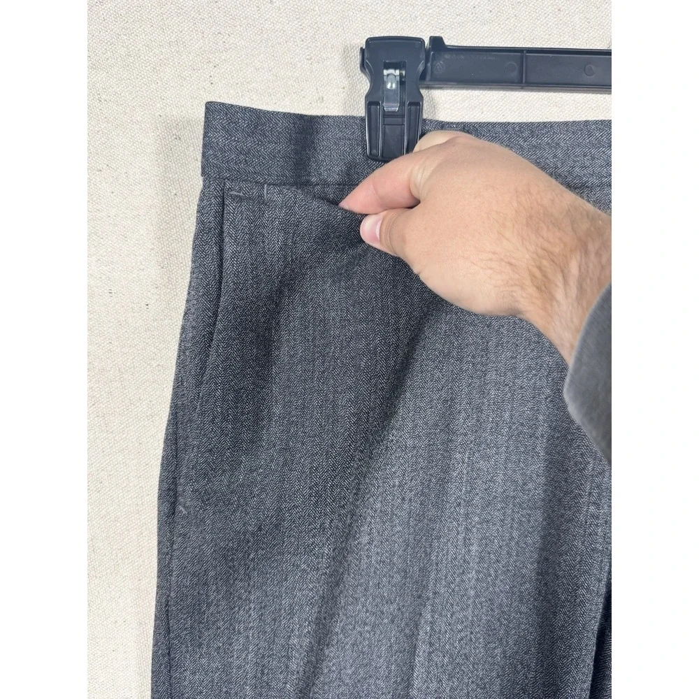 Banana Republic Tailored Slim Fit Dress Pants Mens 36x34‎ Gray 100% Wool